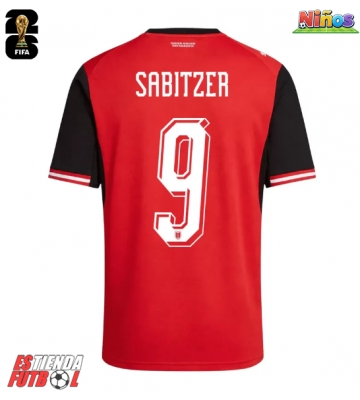 Austria Marcel Sabitzer #9 Primera Equipación Niños Mundial 2026 Manga Corta (+ Pantalones cortos)